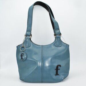 F Initial Blue Purse Shoulder Bag with Keychain NEW